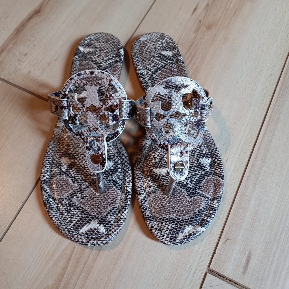 Tory Burch Miller Sandals Animal Print.
